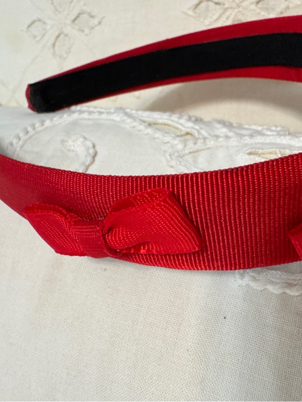 Red Bow Accent Padded Headband - Women Accessories
